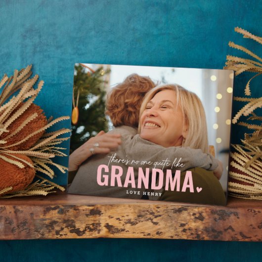 「世界で唯一のGRANDMA」写真ギフト フォトプラーク (側面)