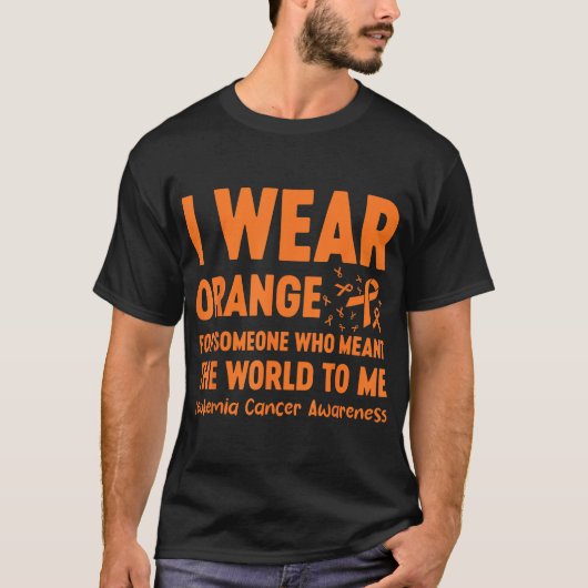 世界で大切な人のためにオレンジを身に着けます Tシャツ (正面)