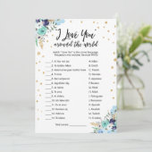 世界で愛してる ブライダルシャワーゲーム 招待状 (スタンド正面)