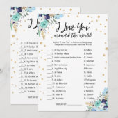 世界で愛してる ブライダルシャワーゲーム 招待状 (正面/裏面)