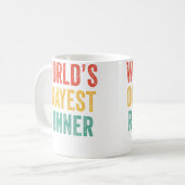 世界で普通に走る人 ランニングジョーク コーヒーマグカップ (正面左)