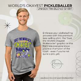 世界で普通のピックルボール好きユニセックス トライブレンドTシャツ