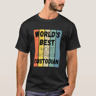 世界で普通の用務員 面白い平均的な用務員、 世界で普通の清掃員 Tシャツ