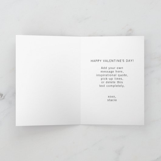 世界で最もうるさいいびきをかく恋人へ　-Romanticで面白いカード- カード (内部)