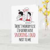 世界で最もうるさいいびきをかく恋人へ　-Romanticで面白いカード- カード (黄色い花)