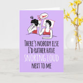 世界で最もうるさいいびきをかく恋人へ　-Romantic Funny Card- カード (黄色い花)