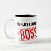 世界で最もおかしいボスのコーヒー・マグ ツートーンマグカップ (左)