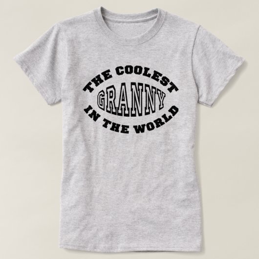 世界で最もかっこいいおばあちゃん Tシャツ (デザイン正面)