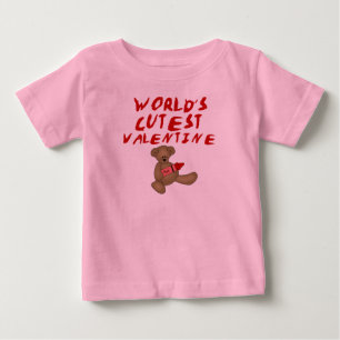世界で最もかわいいバレンタインのTシャツおよびギフト ベビーTシャツ