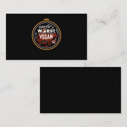 世界で最もひどいヴィーガン肉のBBQ ロイヤリティカード (正面/裏面)