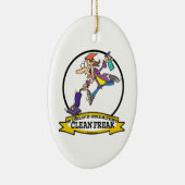 世界で最もクリーンなフリーク女性漫画 セラミックオーナメント (右)