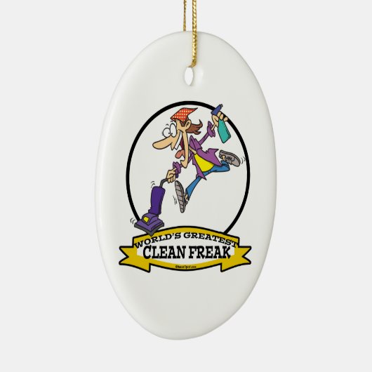 世界で最もクリーンなフリーク女性漫画 セラミックオーナメント (右)