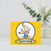 世界で最もクリーンなフリーク男性の漫画 ポストカード (スタンド正面)