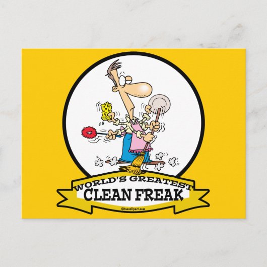 世界で最もクリーンなフリーク男性の漫画 ポストカード (正面)