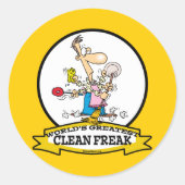 世界で最もクリーンなフリーク男性の漫画 ラウンドシール (正面)