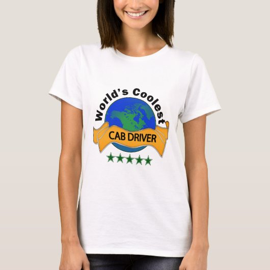 世界で最もクールなタクシー運転手 Tシャツ (正面)