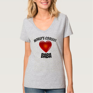 世界で最もクールなババのハートのワイシャツ Tシャツ