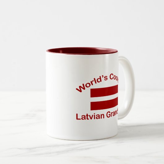 世界で最もクールなラトビアの祖母 ツートーンマグカップ (正面右)