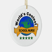 世界で最もクールな学校のナース セラミックオーナメント (右)