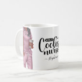 世界で最もクールな看護師のパーソナライズドコーヒーマグ コーヒーマグカップ (正面左)