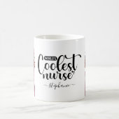 世界で最もクールな看護師のパーソナライズドコーヒーマグ コーヒーマグカップ (中央)