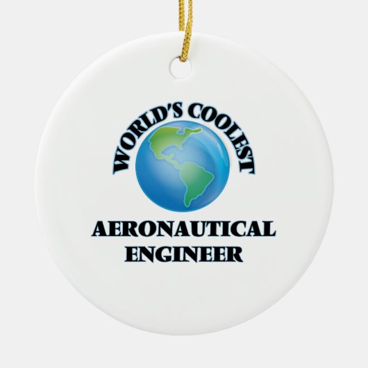 世界で最もクールな航空エンジニア セラミックオーナメント (正面)