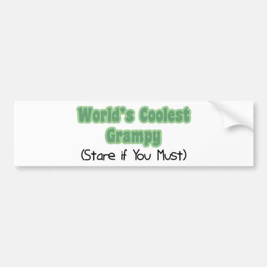 世界で最もクールなGrampy バンパーステッカー (正面)