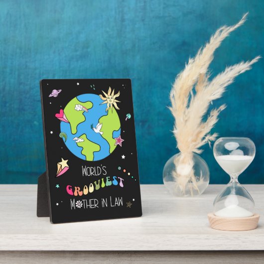 世界で最もグルーヴなマザー・イン・ロー引用文&1960年代アート フォトプラーク (側面)