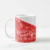 世界で最もシックな祖母コーラルホワイト大理石 コーヒーマグカップ (左)