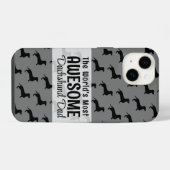 世界で最もダックスン素晴らしドパパギフト iPhoneケース (裏面横)