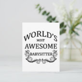 世界で最もベビーシッター素晴らし ポストカード (スタンド正面)