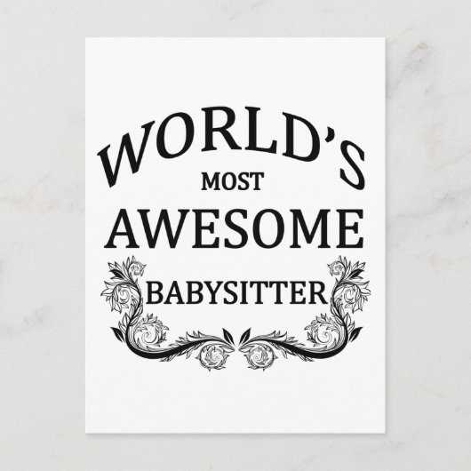 世界で最もベビーシッター素晴らし ポストカード (正面)