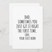 世界で最もユーモアのある父の日ギフト シーズンカード (正面/裏面)