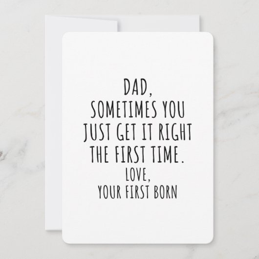 世界で最もユーモアのある父親の日おもしろギフト シーズンカード (正面)