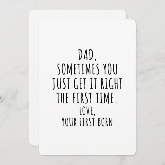 世界で最もユーモアのある父親の日おもしろギフト シーズンカード (正面/裏面)