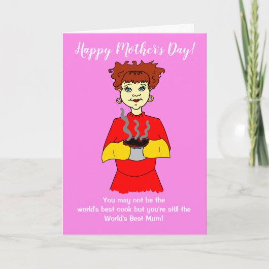 世界で最も下手な料理の母の日 カード (正面)