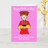 世界で最も下手な料理の母の日 カード (黄色い花)