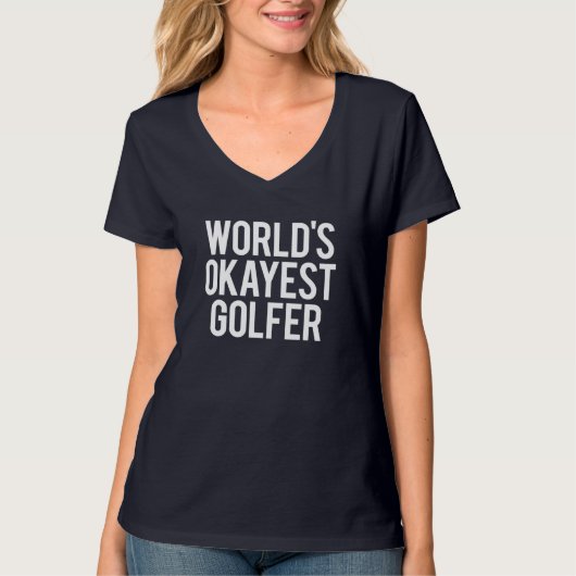 世界で最も人気のあるゴルファーのゴルフユーモアの贈り物 Tシャツ (正面)