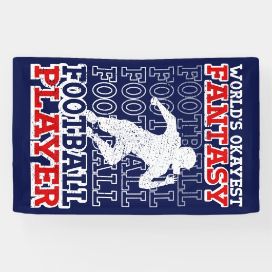 世界で最も人気のあるファンタジーサッカー選手USAカラー 横断幕 (横)