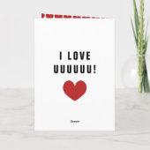 世界で最も人気のある彼氏のためのバレンタインデーのカード シーズンカード (裏面)