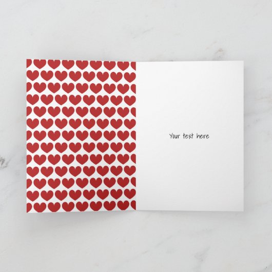 世界で最も人気のある彼氏のためのバレンタインデーのカード シーズンカード (内部)