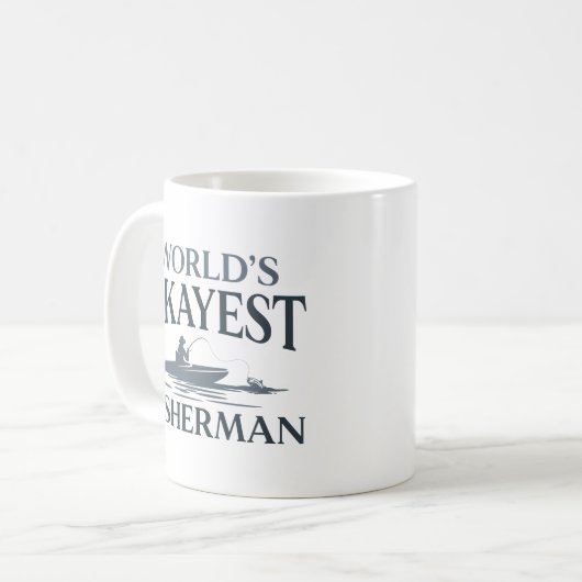 世界で最も人気のある漁師 コーヒーマグカップ (正面左)