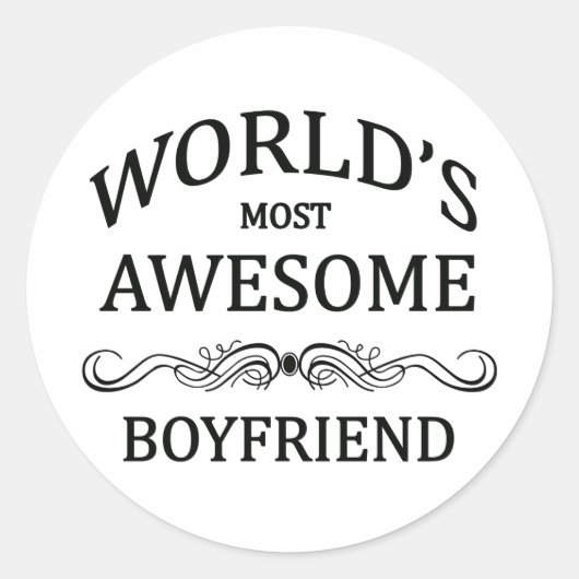世界で最も人気のある素晴らし彼氏 ラウンドシール (正面)