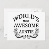 世界で最も人気の高い素晴らし叔母 ポストカード (正面/裏面)