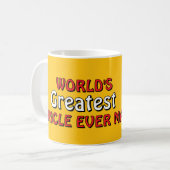 世界で最も偉大なアンクルエバーモデル コーヒーマグカップ (正面左)