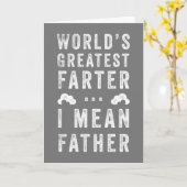 世界で最も偉大なオナラお父さん 父の日のカスタムカラー カード (黄色い花)