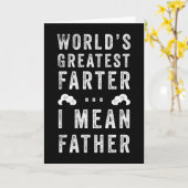 世界で最も偉大なオナラお父さん 父の日のカスタムカラー カード (黄色い花)