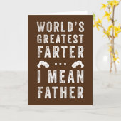 世界で最も偉大なオナラお父さん 父の日のカスタムカラー カード (黄色い花)