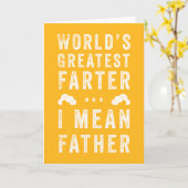世界で最も偉大なオナラお父さん 父の日のカスタムカラー カード (黄色い花)