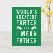 世界で最も偉大なオナラお父さん 父の日のカスタムカラー カード (黄色い花)